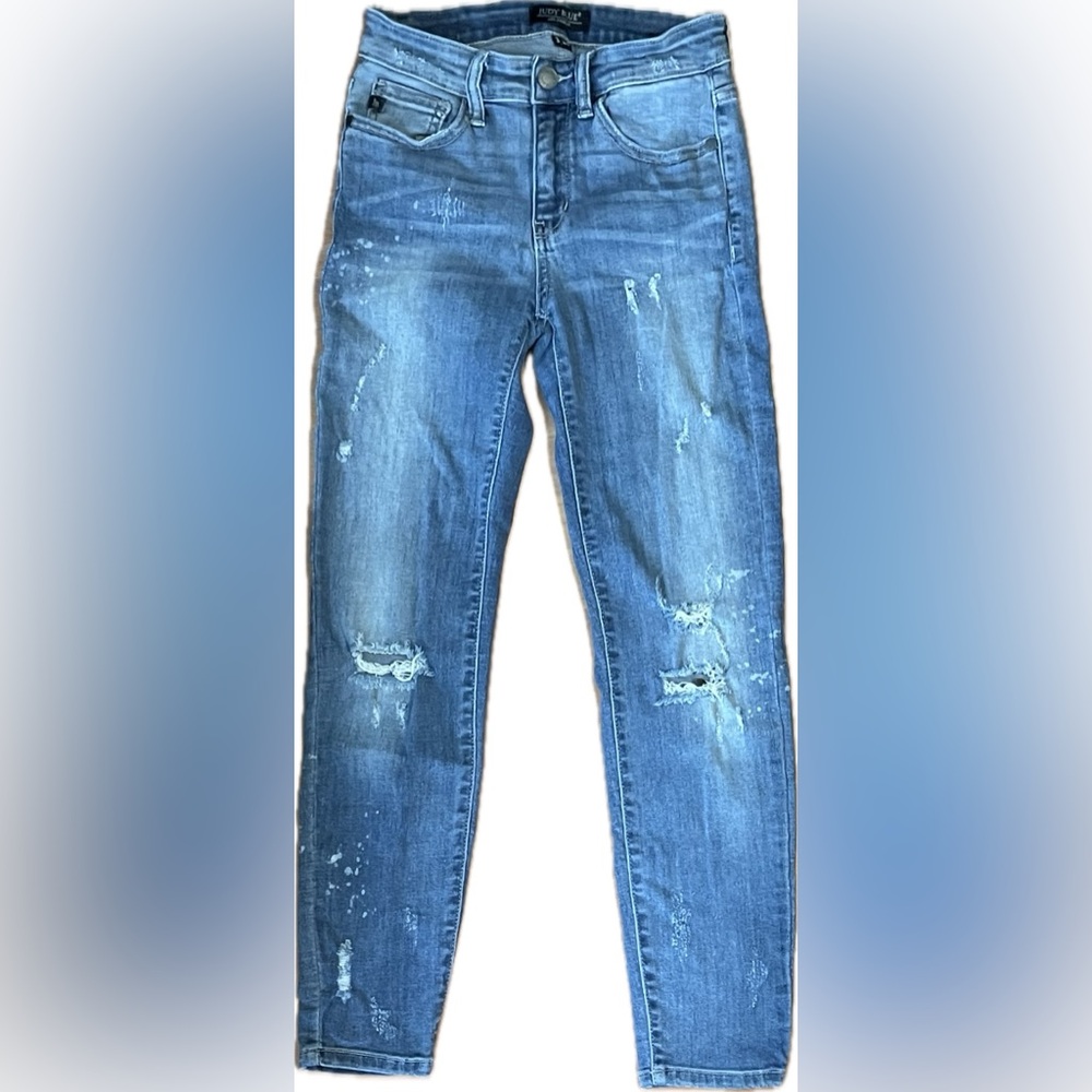 Judy Blue Distressed Blue Jeans